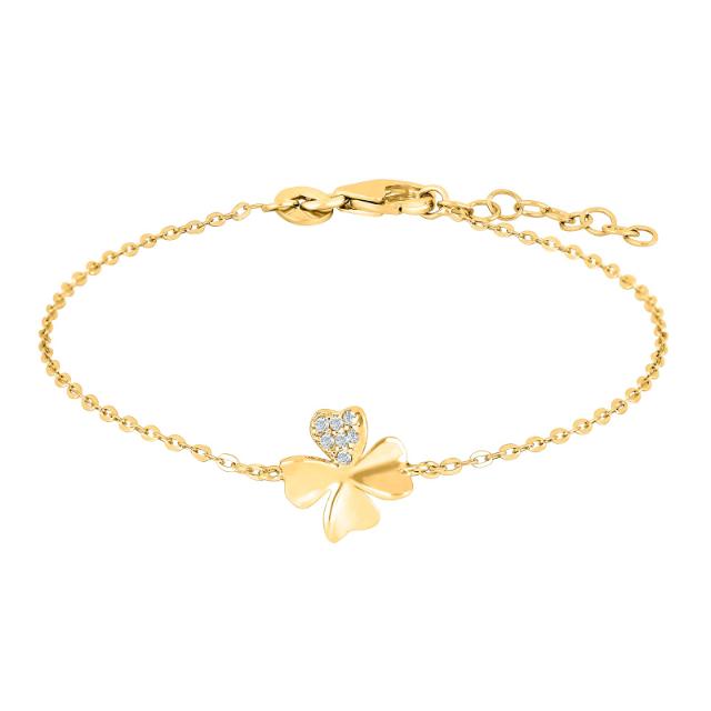 Joanli Nor - Armband Kleeblatt Gold