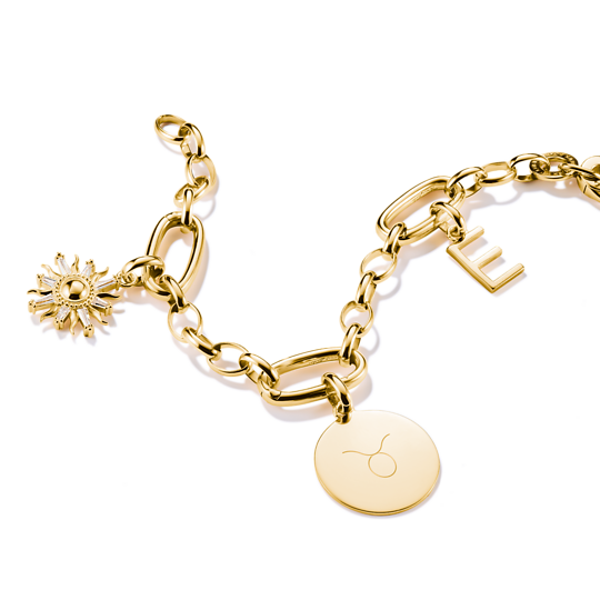 Thomas Sabo - Conncet / Anhänger rund Gravurplatte gold