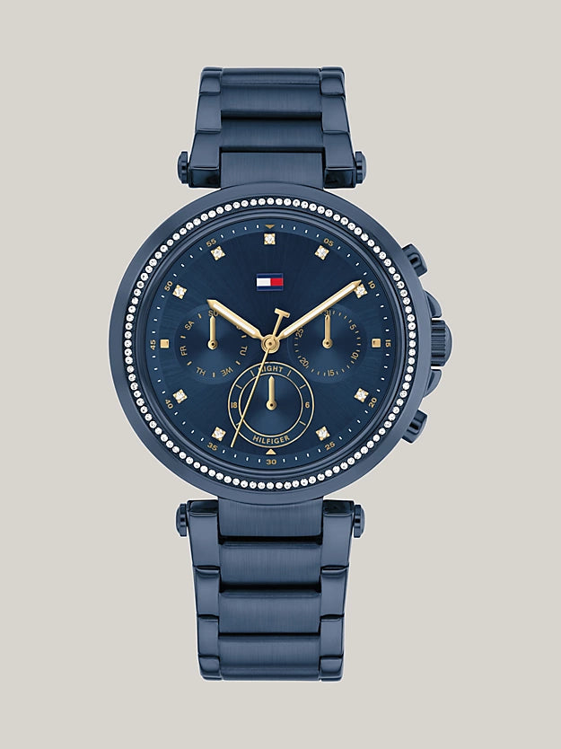 Tommy Hilfiger - Damenuhr Marineblau Edelstahl