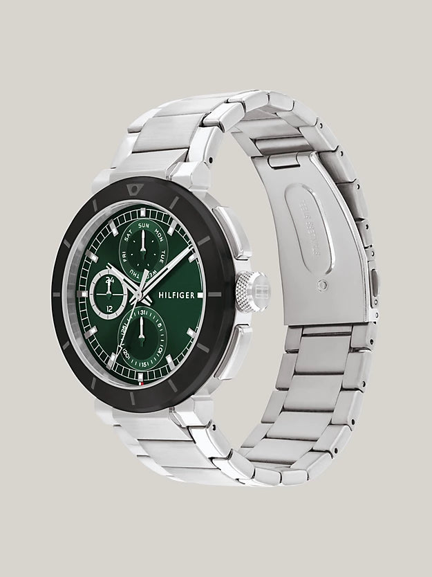 Tommy Hilfiger - Herrenuhr Edelstahl Grün