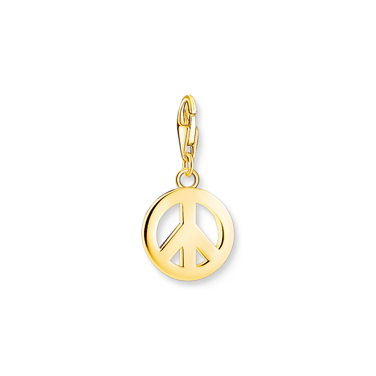 Thomas Sabo - Charm / Einhänger Peace Gold mit Bunten Steinen