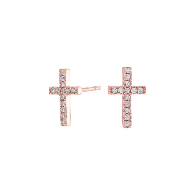 Joanli Nor - Ohrstecker Kreuz Rose