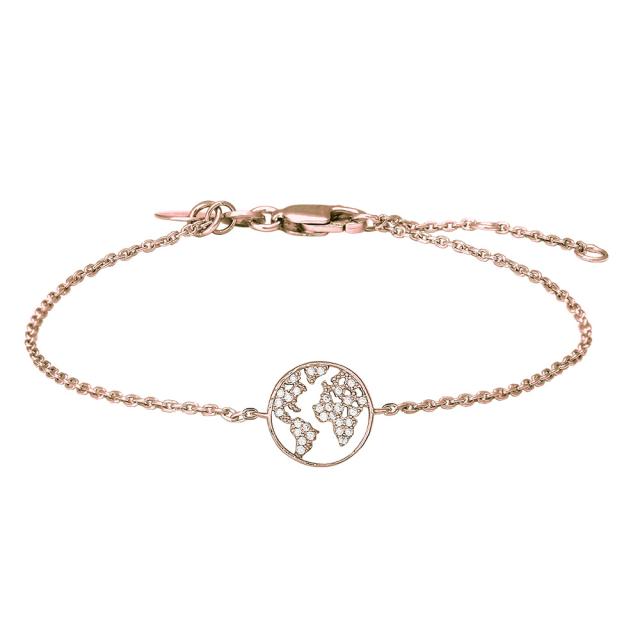 Joanli Nor - Armband Weltkugel Rose