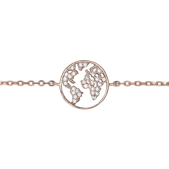 Joanli Nor - Armband Weltkugel Rose