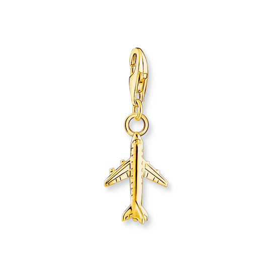 Thomas Sabo - Charm / Einhänger Flugzeug vergoldet