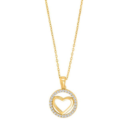 Joanli Nor - Kette Gold Kreis mit Herz