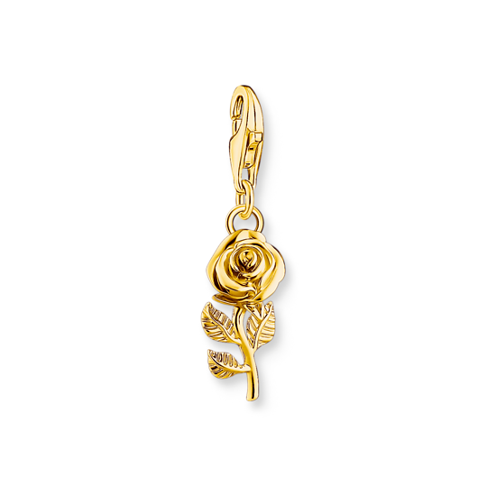 Thomas Sabo - Charm / Einhänger Rose vergoldet