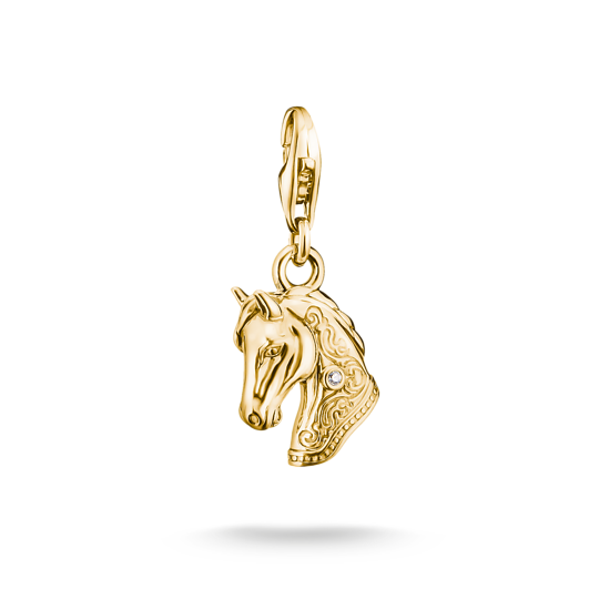Thomas Sabo - Charm / Einhänger Pferdekopf Gold