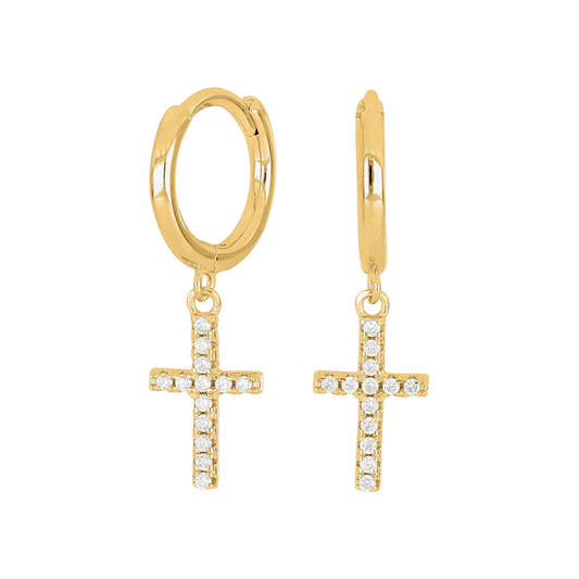 Joanli Nor - Ohrstecker Kreuz gold