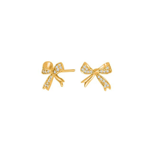 Joanli Nor - Ohrstecker Schleife Gold