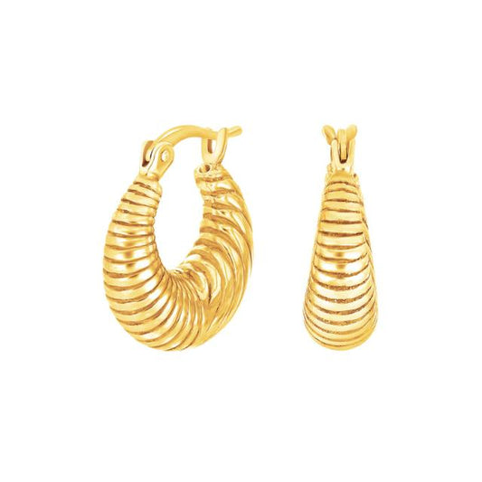 Nordahl - Creolen Gold mit Muster