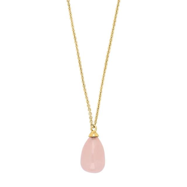 Joanli Nor - Halskette Rosenquarz gold