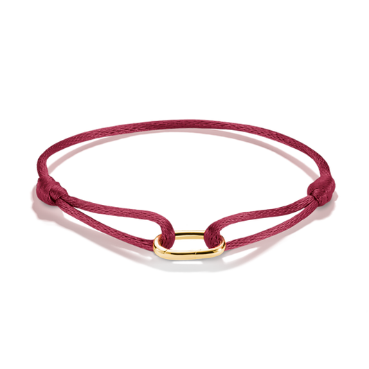 Thomas Sabo - Armband Connect Stoffband Rot Gold