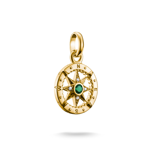 Thomas Sabo - Conncet / Anhänger Kompass grün Gold
