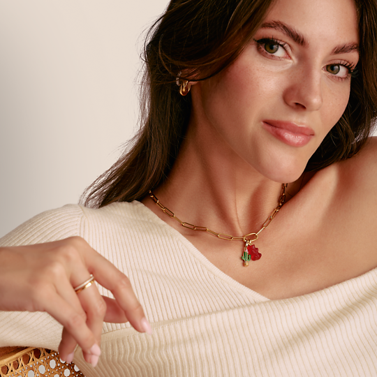 Thomas Sabo - Conncet / Anhänger Gummibar rot gold