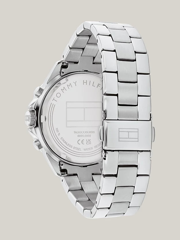 Tommy Hilfiger - Damenuhr Edelstahl mit blauem Zifferblatt