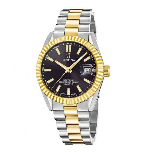 Festina - Herren Uhr Swiss Made Bicolor