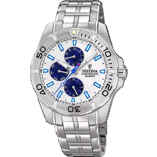 Festina Herrenuhr Edelstahl Silber