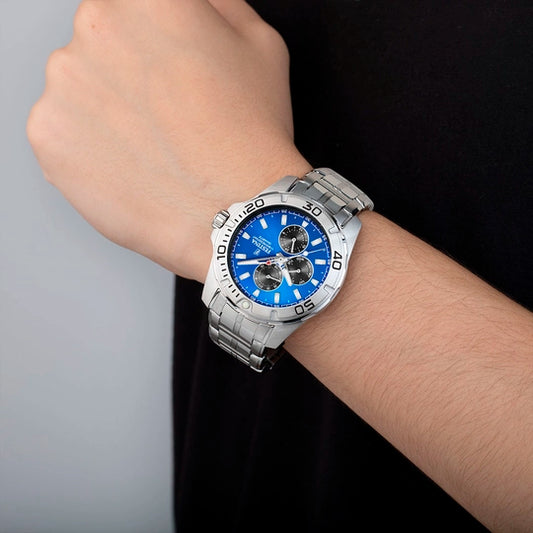 Festina Herrenuhr Edelstahl Blau