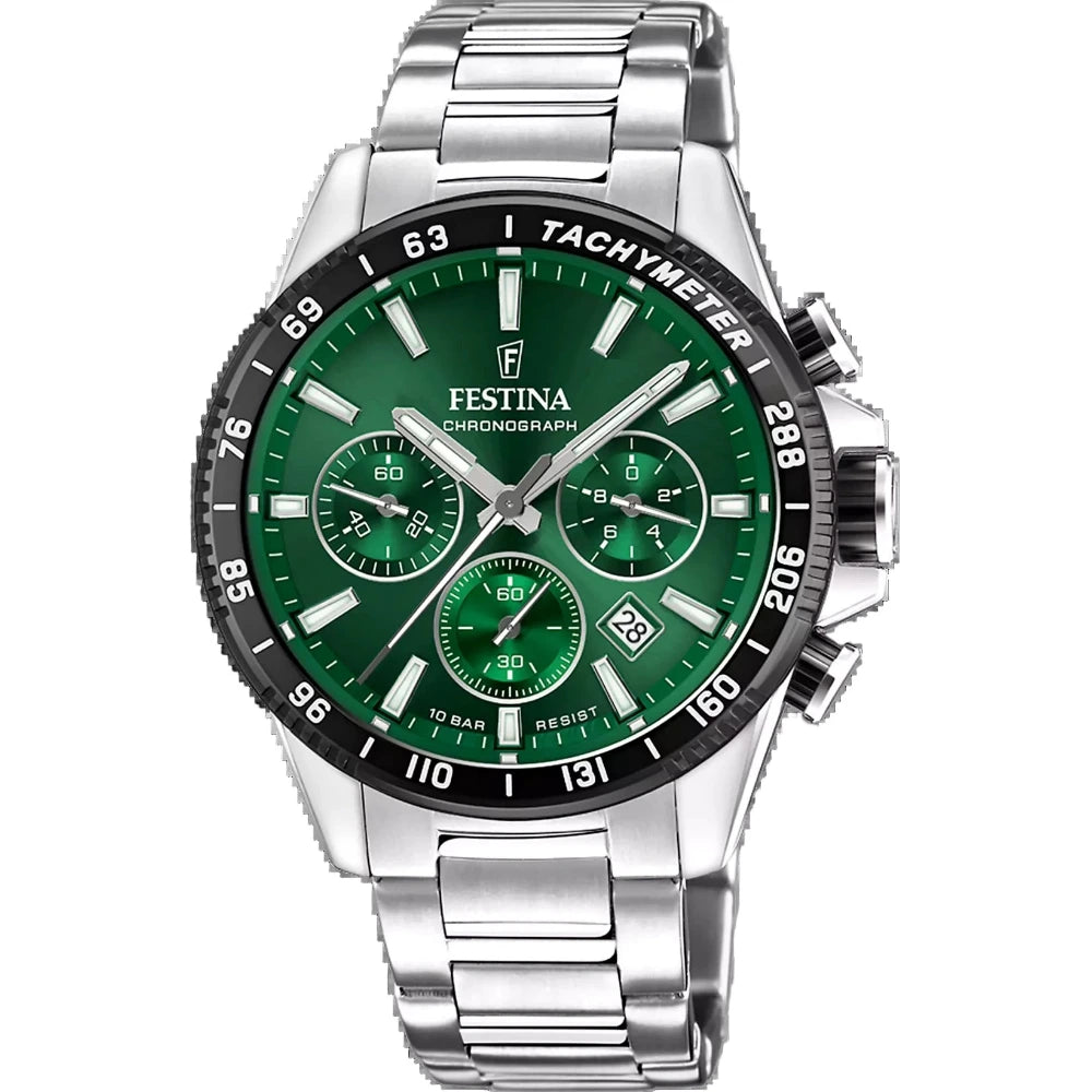 Festina - Herren Uhr Chronograph Grün