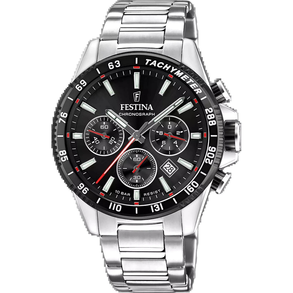 Festina - Herren Uhr Chronograph Schwarz