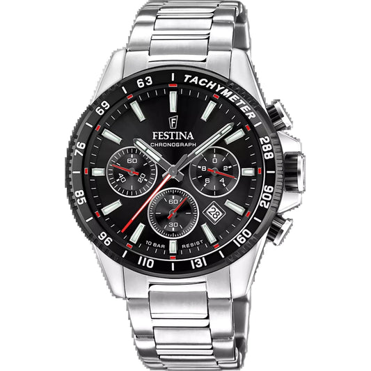 Festina - Herren Uhr Chronograph Schwarz