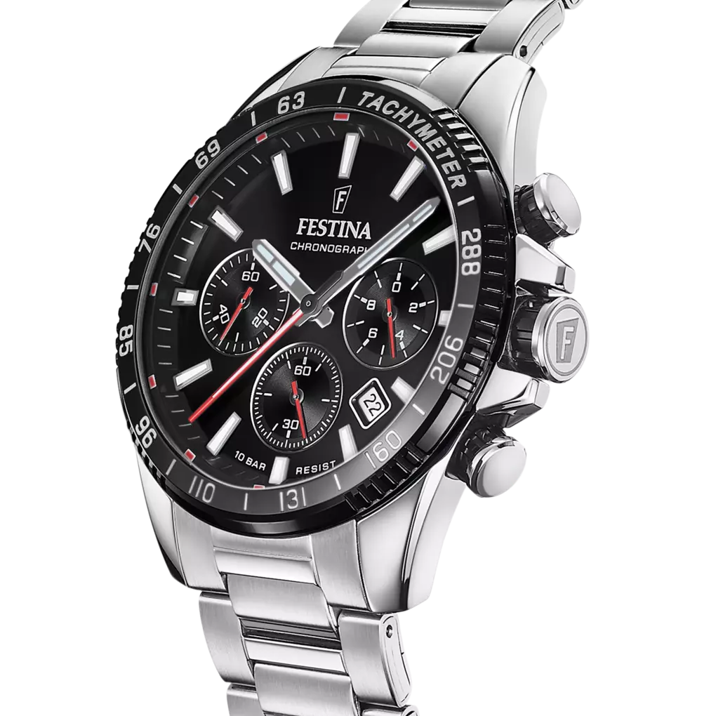 Festina - Herren Uhr Chronograph Schwarz