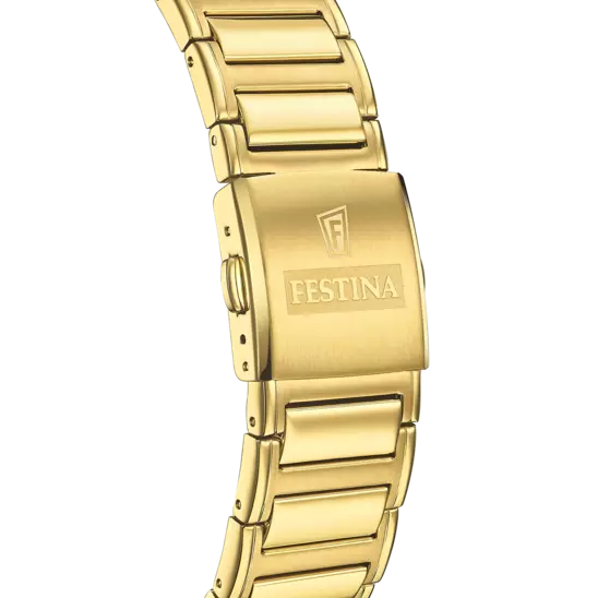 Festina - Herren Uhr eckig gold