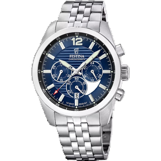 Festina - Herren Uhr Chronograph blau