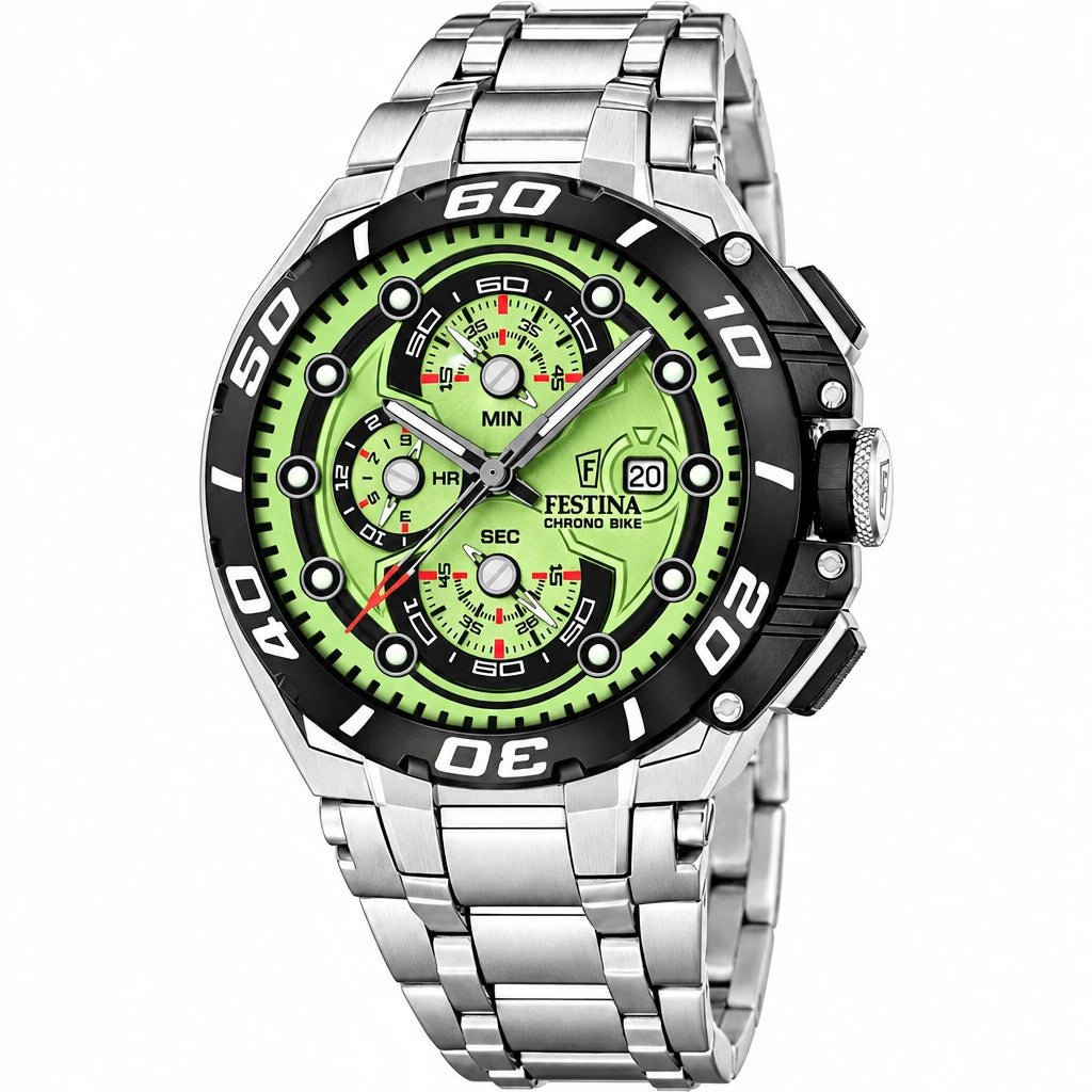 Festina - Herren Chrono Bike Metallband Apfelgrün