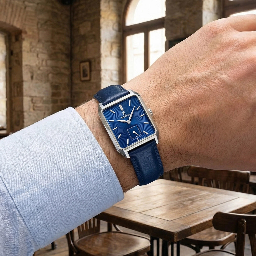 Festina - Damen Uhr Lederband blau