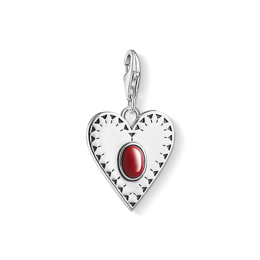 Thomas Sabo - Charm / Einhänger Herz roter Stein