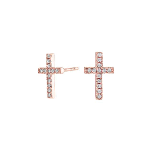 Joanli Nor - Ohrstecker Kreuz Rose