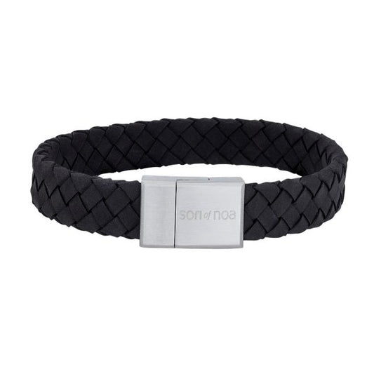 Son of Noa - Armband schwarzes Kalbsleder