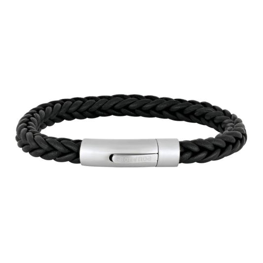 Son of Noa - Armband schwarzes Kalbsleder