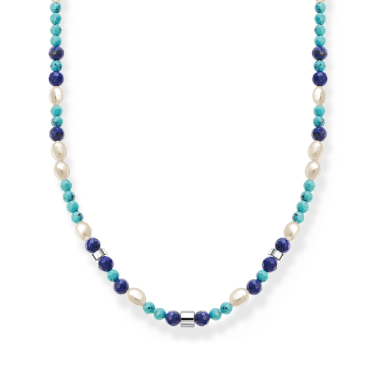 Thomas Sabo - Kette mit blauen Steinen und Perlen